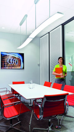 Philips lighting illuminated the meeting room of Audi