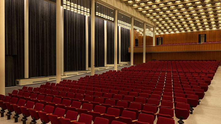 Effectively illuminating Concert hall while creating an amazing visual result with Philips ceiling lighting