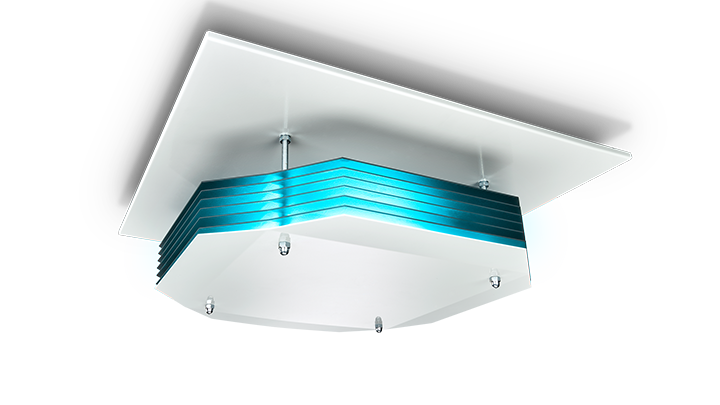 image of UV-C disinfection upper air ceiling mounted