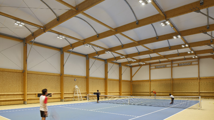 إضاءة ملاعب التنس المغلقة - إضاءة غامرة بمصابيح (ليد) للأماكن الرياضية المغلقة